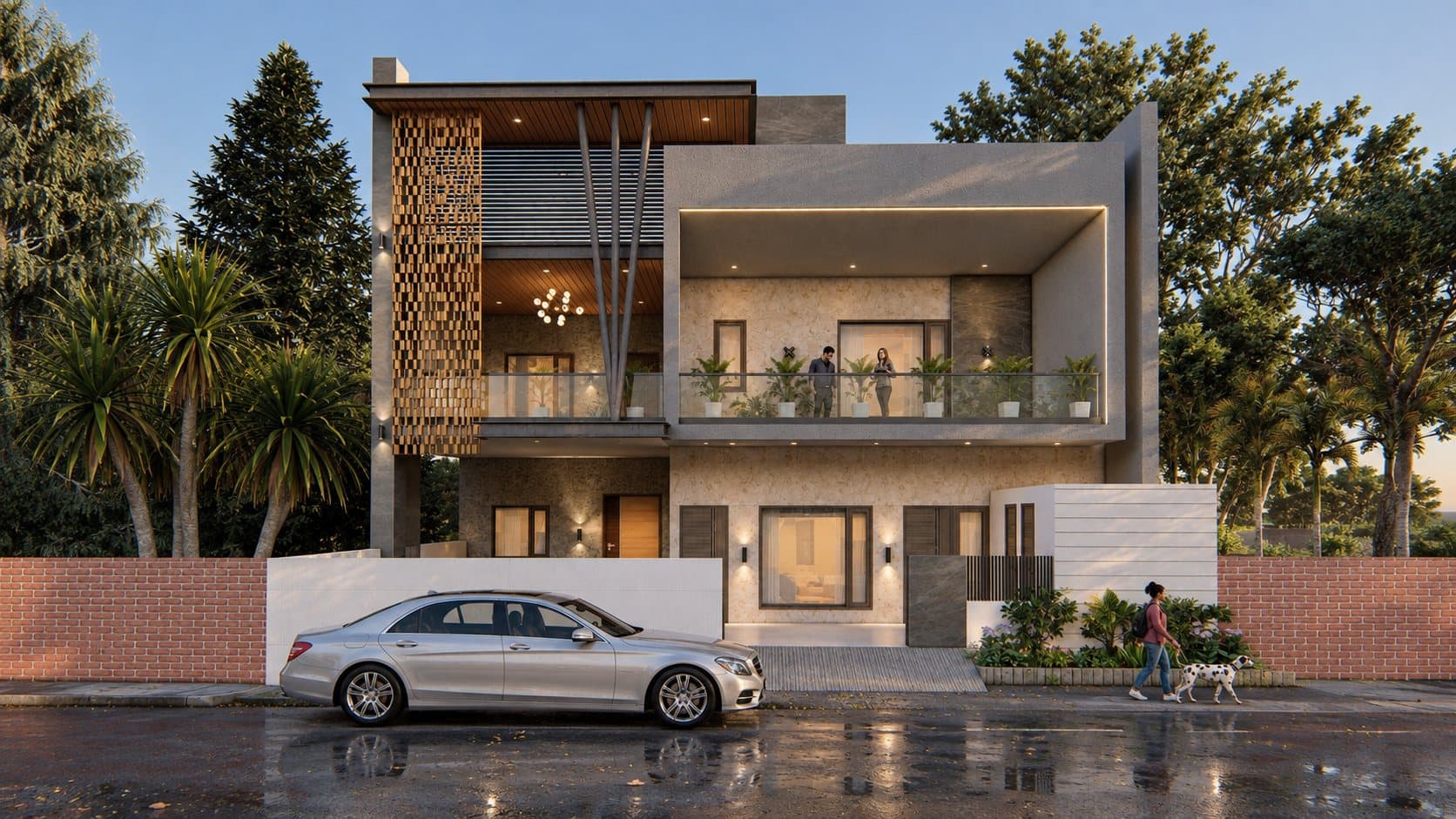 A photorealistic architectural visualization